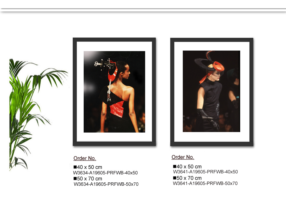 Print in a black wooden frame